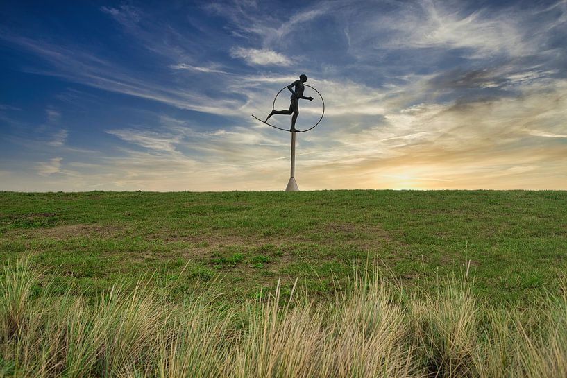Marathonläuferin Zoutelande von MSP Canvas