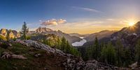 Sunrise over Königsee with Watzmann mountain