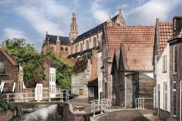 Haarlem Nieuwe gracht ingang Bakenessergracht van Erwin Bak