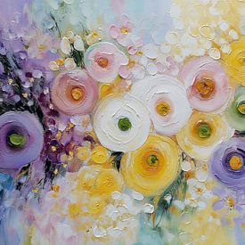 Abstrakte Blumenblüte im Garten von IamHome Studio