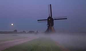 Molen in maanlicht