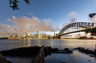 Sydney skyline in de avond van Jan Schuler thumbnail