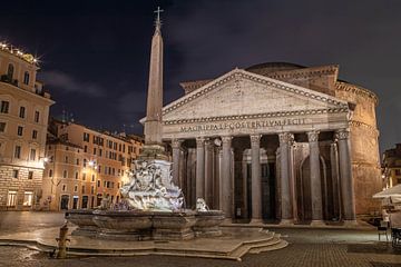 Rome - le Panthéon de nuit sur t.ART