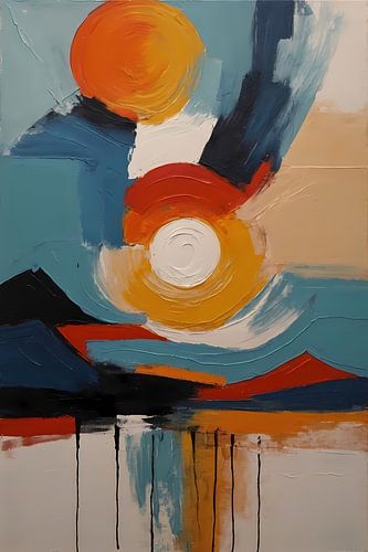 Abstracte zonsondergang