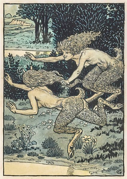 Les Petites Faunesses (1896) by Eugène Grasset by Peter Balan