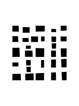 Organischer Minimalismus 2 | Schwarz & Weiß Geometrisch Abstrakt von Menega Sabidussi