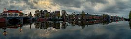 View of the Amstel River (east side) and the Walter Süskind Bridge in Am by Amsterdam.Photos
