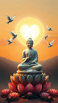 Buddha in tiefer Meditation - Spirituelle Gelassenheit Kunst