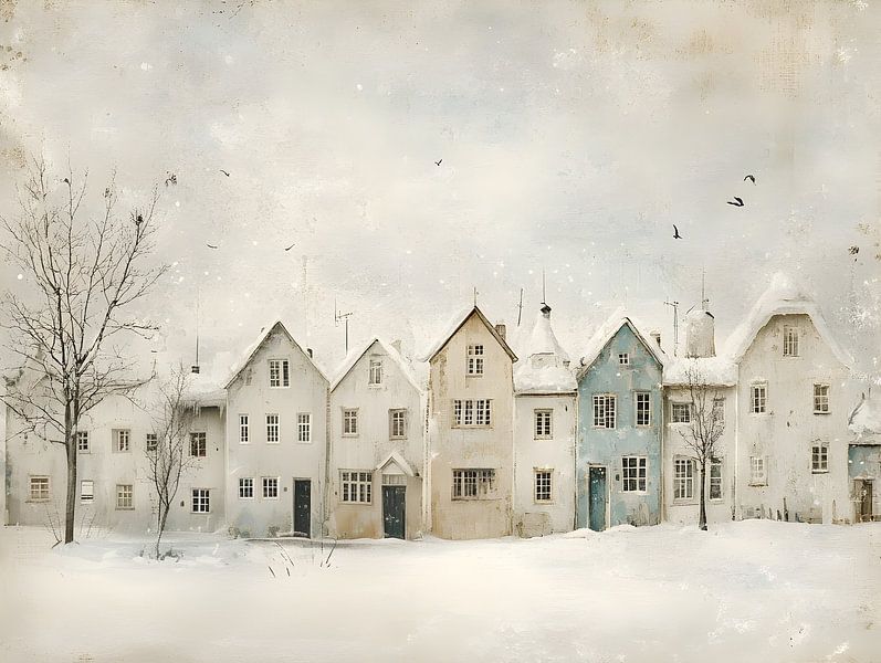 Besneeuwd dorp van Heike Hultsch