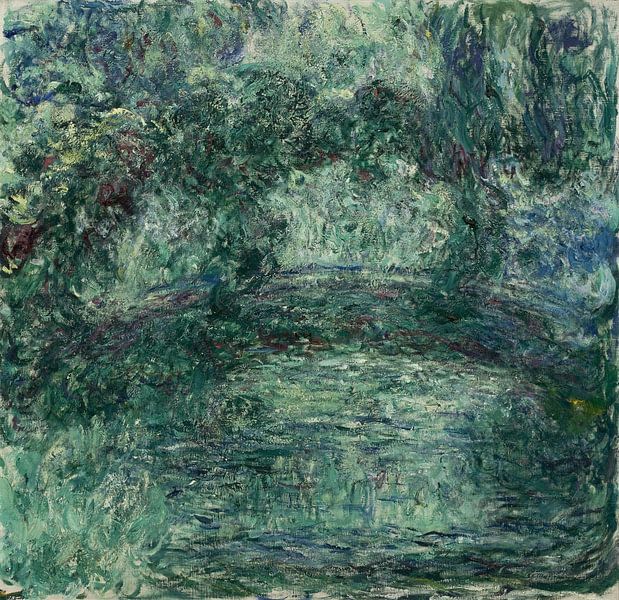 Japanische Brigade über den Seerosenteich in Giverny, Claude Monet von Meisterhafte Meister