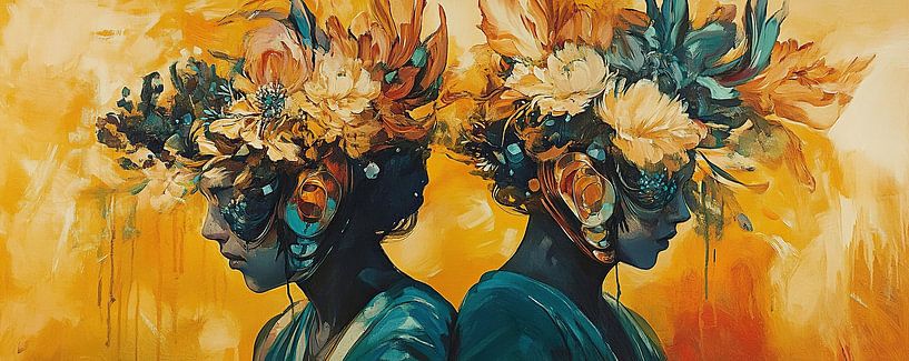 Blumen Frau | Flower Power der Frauen von ARTEO Gemälde
