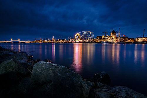 Historical medieval city along the banks of the river IJssel 