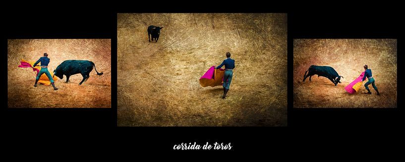 triptych corrida de toros by Dieter Walther