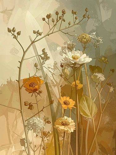 Moderne botanische Illustration - Wildblumen -1
