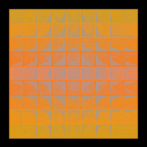 Verner Panton inspired Golden Abstraction by Mad Dog Art