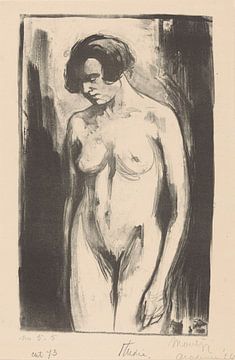 Simon Moulijn, Studie van een staande naakte vrouw, 1924