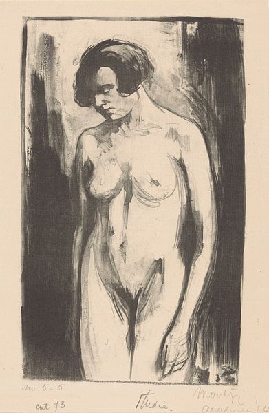 Simon Moulijn, Studie einer stehenden nackten Frau, 1924 von Atelier Liesjes