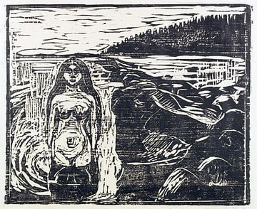 Badendes Weib, EDVARD MUNCH, 1899 von Atelier Liesjes