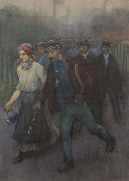 Herman Heijenbrock, Running miners with miner's wife by Atelier Liesjes