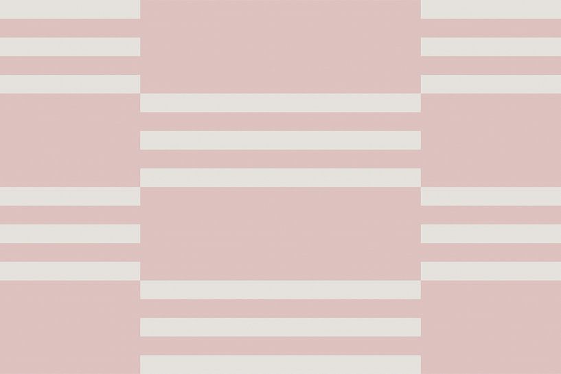 Schachbrettmuster. Moderne abstrakte minimalistische geometrische Formen in rosa und weiß 10 von Dina Dankers
