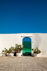 Tür in dem weißen Dorf Ostuni (Apulien/Apulien)