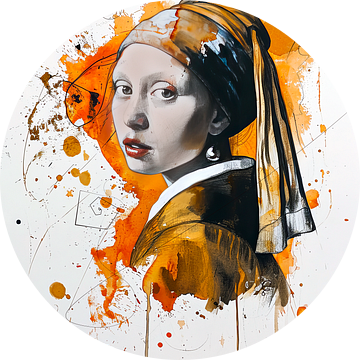 Modern meisje met de pareI Johannes Vermeer 