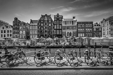 AMSTERDAM De Singel bloemenmarkt | zwart-wit