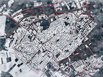 Karte von Zeist im stil 'White winter' von Maporia