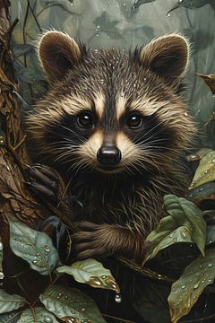 Cute raccoon by haroulita