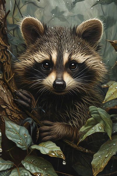 Niedlicher Waschbär von haroulita