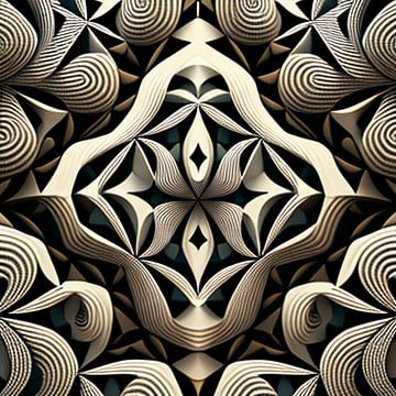 Gecompliceerd symmetrisch patroon van Vythryd Arts