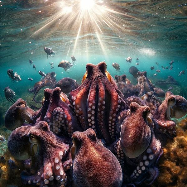 Group of Octopuses von Eric Nagel
