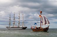 Segelschiffe auf der Ostsee während der Hanse Sail von Rico Ködder Miniaturansicht