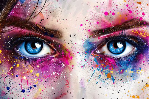 surrealistisch abstract portret vrouw