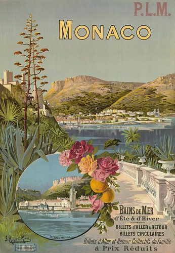 Hugo d’ Alési - P.L.M. Monaco. Bains de mer d’Eté & d’Hiver (1896)