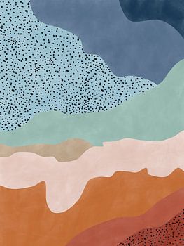 Bunte fließende Formen