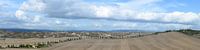 Panoramic view of the Crete Senesi in Tuscany in autumn