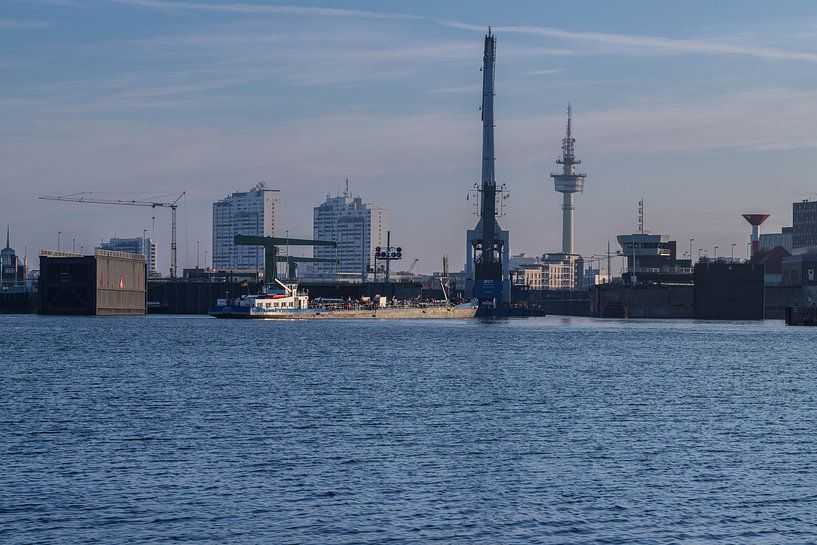 Skyline van Bremerhaven. van Gottfried Carls