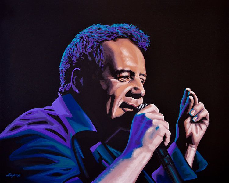 Jim Kerr of The Simple Minds Schilderij von Paul Meijering