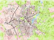 Kaart van Oranienburg in de stijl 'Soothing Spring' van Maporia thumbnail