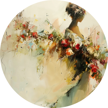 Vrouwen Bloemen Schilderij