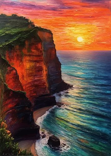 Uluwatu Kliffen Bali Zonsondergang