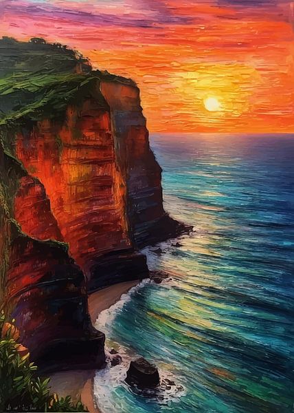 Uluwatu Klippen Bali Sonnenuntergang von MIROKKU