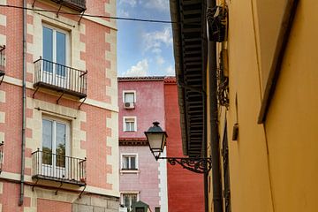 Colorful houses in Madrid by Pictorine