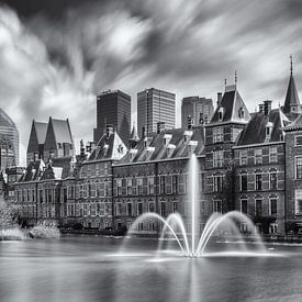 Hofvijver met zicht op het Binnenhof en de skyline van Den Haag van Heidi Bol