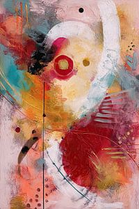 Colourful expressive abstract painting