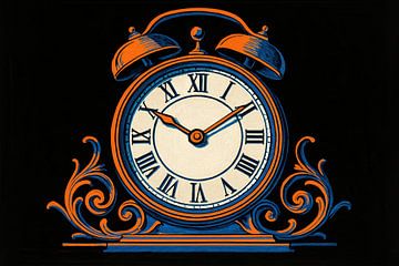 Réveil avec chiffres romains sur Art & Soul Creations