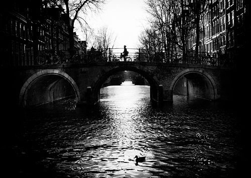 Amsterdam Bicycle over the Leidsegracht canal