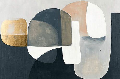 Moderne und abstrakte Formen mit einem Hauch von Gold