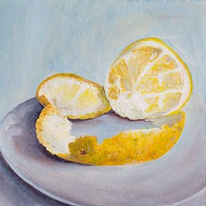 Zitrönschen! - realistisches modernes Stilleben mit Obst